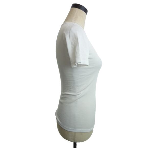 NWT Everlane Mico Rib White Top Tee Size XS - Picture 2 of 6